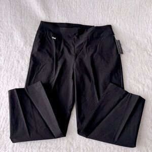 Premise Women's Pull-on Capri Pants, Tummy Control, Black, Large